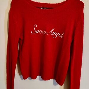 No Boundaries Red 'Snow Angel' Women's Sweater